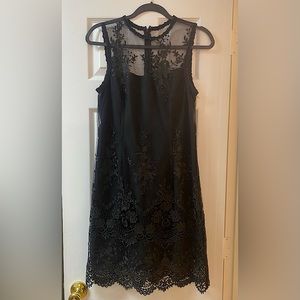 Nanette Lepore Black Embroidered Sheath Dress